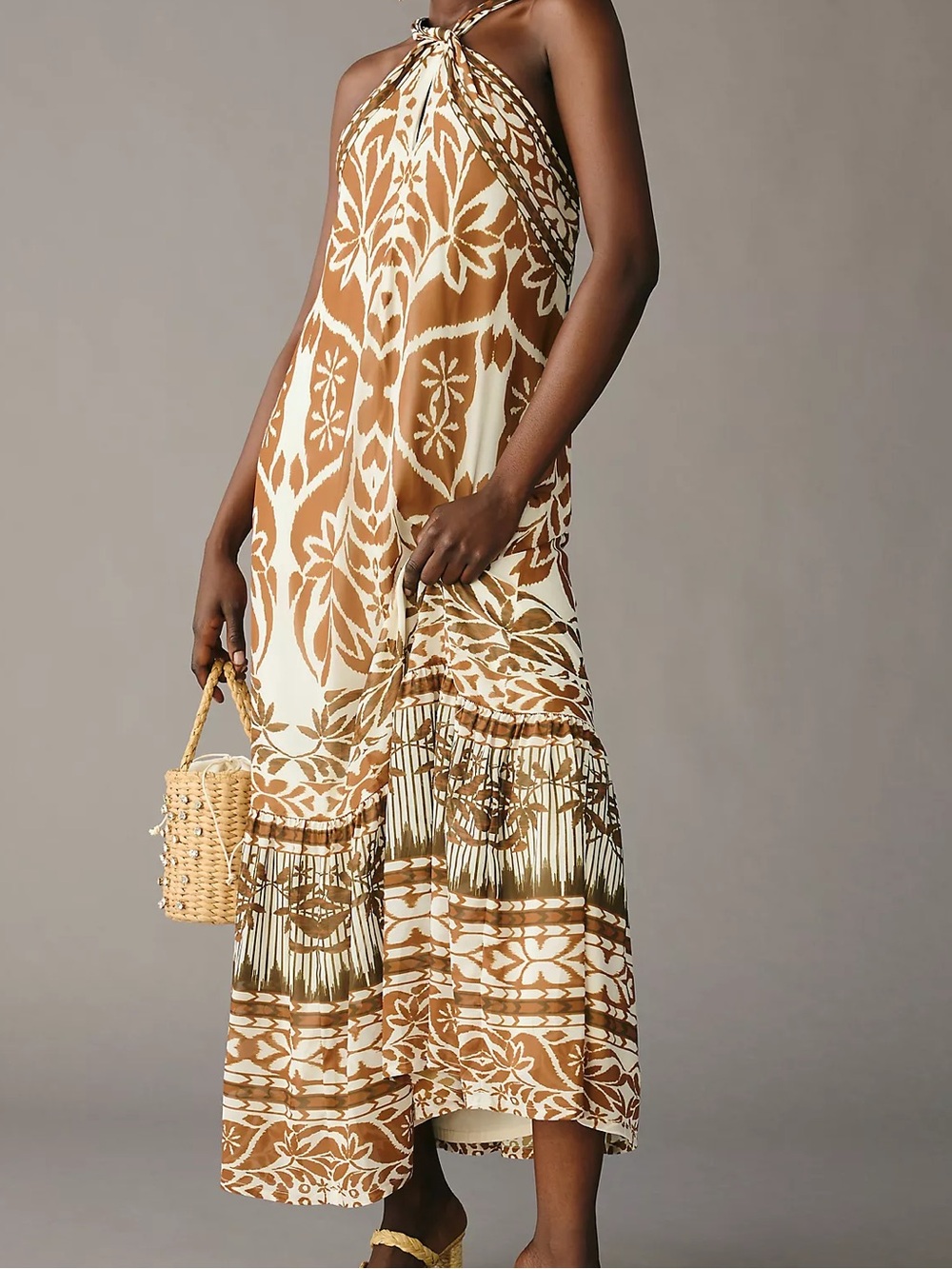 Anthropologie Vineet Bahl Printed Halter Dress Sz XS